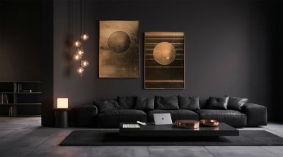 Donkere muren maken je kleine woonkamer juist groter